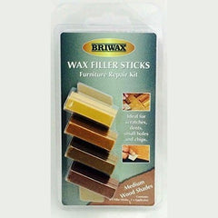 Briwax Wax Stick Filler Original Natural Bees Beeswax Waxing Wood Furniture Repair Repairing Bar - Medium Shades