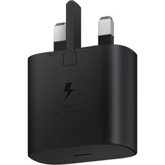 Galaxy Official 25W Super Fast Charging Travel Adapter (without USB-C to C Data Cable), Black