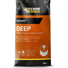 Everbuild Jetcem Deep Rapid Repair Sand and Cement, Grey, 6 kg