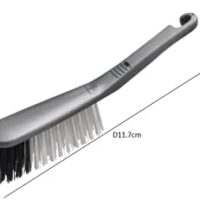 Addis Hand Brush with Stiff Bristles and an Extra-Sturdy Handle, Metallic Silver